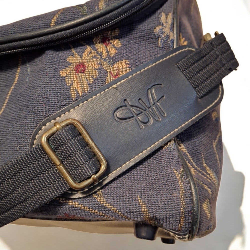 Vintage Diane Von Furstenberg Weekender, Carry On Train Case Shoulder Bag - Picture 5 of 13